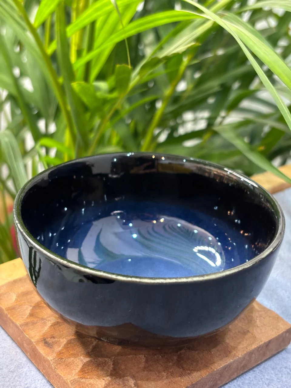 Blue & Black Glaze Dinner Set (Set of 7) - Image 4